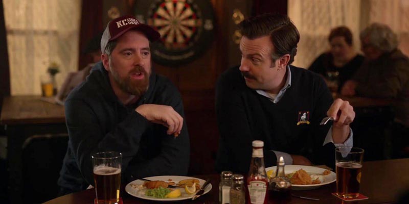 Ted: Now, hold on one second. So if you come in last place in the Premier League, you get to play in the Championship? 
Coach Beard: They also invented irony. 
