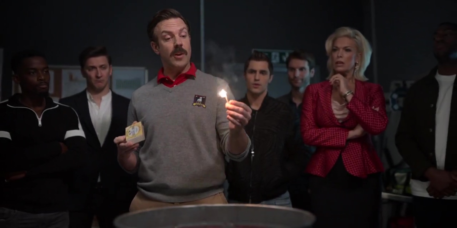 Ted: Well, gentlemen... What do you say we burn this crap? 
Coach Beard: Maybe we should do this part outside.