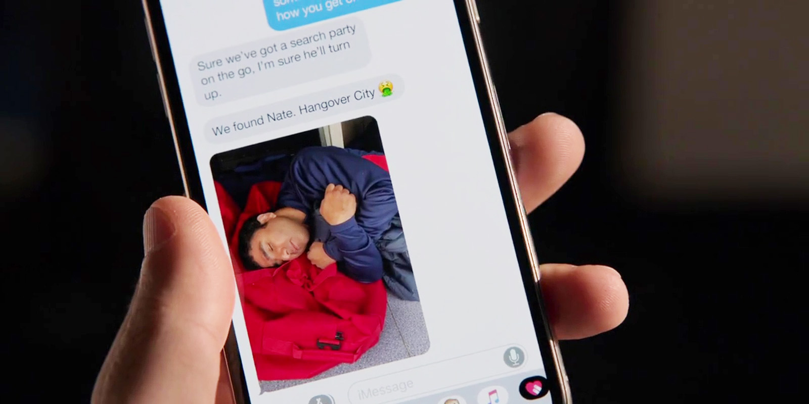 We found Nate. Hangover City.