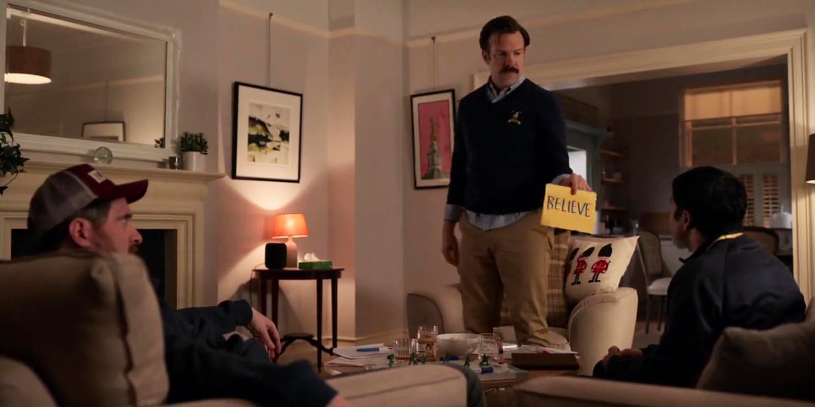 Ted: That ring a bell, Nate? That ring a very large bell in your head? 
Nathan: You had that hanging in your home? 
Ted: I got a ton of these hanging up in here. This one